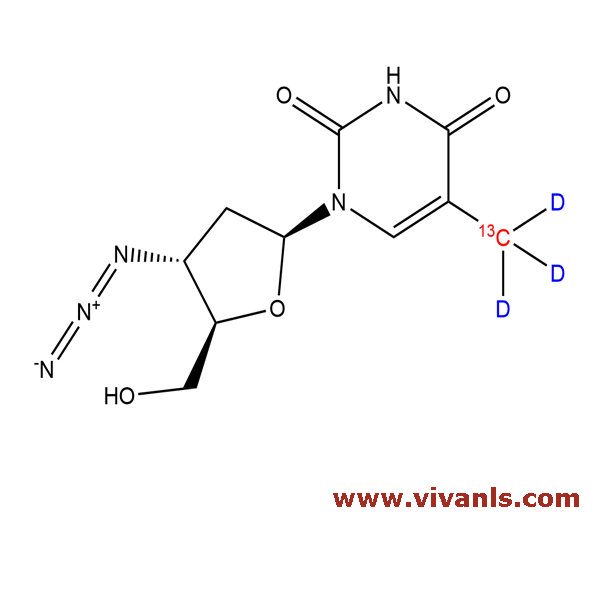 Stable Isotope Labeled Compounds-Zidovudine 13CD3-1663331260.png